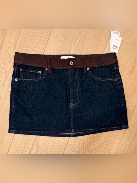 Abercrombie & Fitch Dresses & Skirts - *SOLD* NWT Abercrombie Curve Love Mid Rise Denim Mini Skirt Size 28